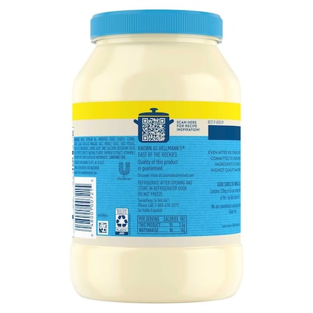 Best Foods Creamy Light Mayonnaise, 48 Fluid Ounce, 12PK 67370337