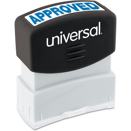 Universal Message Stamp, APPROVED, Pre-Inked/Re-Inkable, Blue UNV10043***