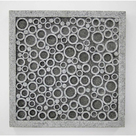 Homeroots 17" X 17" X 2" Brown Sandstone Square Bubble Design - Wall Decor 274757
