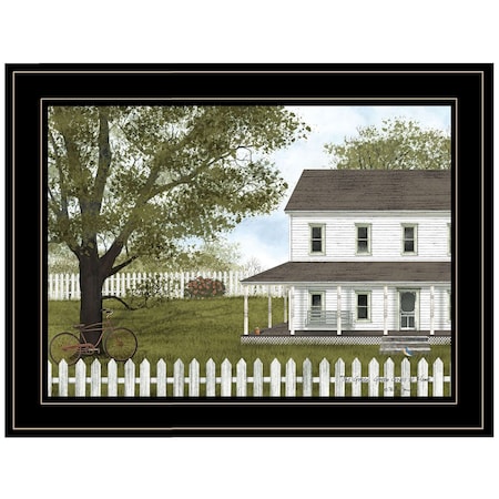 Homeroots GREEN GREEN GRASS OF HOME 4 Black Framed Print Wall Art 404554