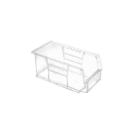 Quantum Storage Systems Plastic Bin, Plastic, Clear, 5 in H, 5 1/2 in W, 10 7/8 in L QUS230CC