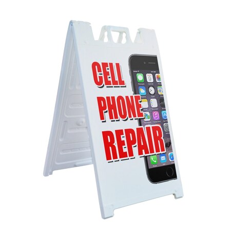 Signmission Cell Phone Repair, A-Frame & 2 Sign Inserts, Heavy-Duty Plastic Frame SBHD-C-2436-Cell Phone Repair