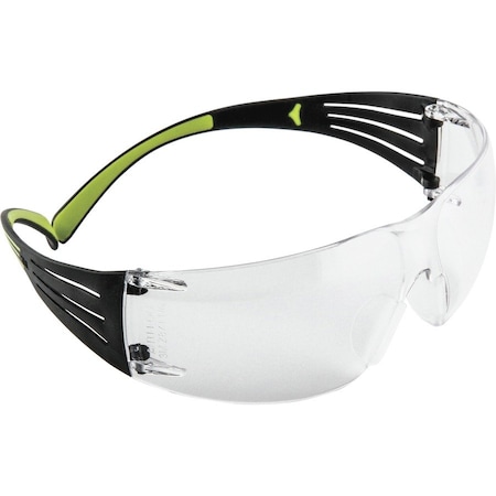 3M SecureFit Safety Glasses, 400 Series, Anti-Fog, Anti-Scratch, Frameless, Black Arm, Clear Lens SF401AF