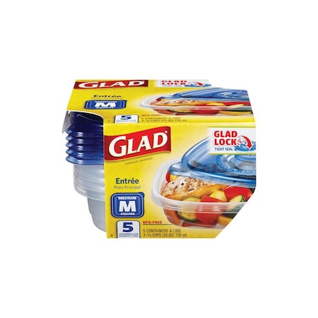 Glad Food Storage Container 25 oz Clear Clear 60795