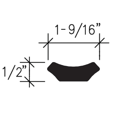 Inteplast Building Products 1/2'' W.x1-9/16'' H.x8 ' L. Crystal Wht Polystyrene Cove Molding 50860800032