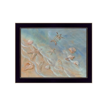 Homeroots Seashore Star Black Framed Print Wall Art 529670