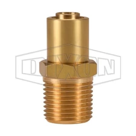 Dixon Nominal Rigid Hose-to-Pipe Fitting with Crimp Collar, Adapter, Dash 16 x 1 in, Hose x MNPT, Brass MPB-16-16