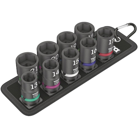 Wera Belt C Impaktor 1 socket set, 1/2 in drive, 10 pieces 5004580001