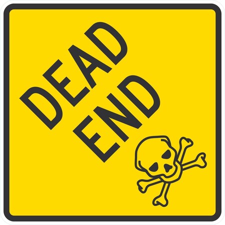 Lyle Dead End with Graphic, 24x24, Engineer Grade, Yellow G-12704-EG_24x24