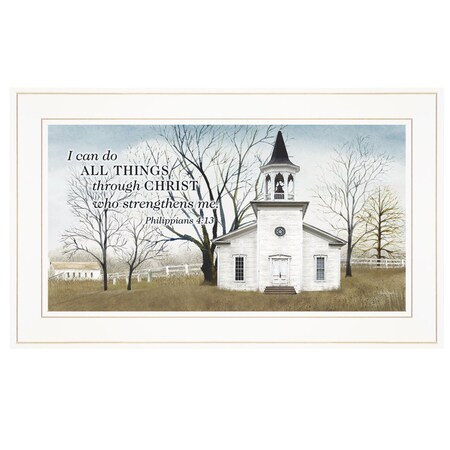 Homeroots Amazing Grace 4 White Framed Print Wall Art 406321