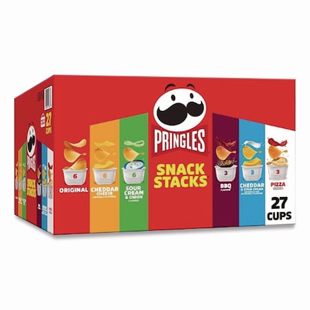 Pringles Snack Stack Variety Pack Crisps, 6 0.67 and 21 0.74 oz/Tubs, 27PK KEE18263