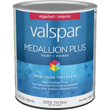 Valspar Medallion Plus Premium Paint & Primer Eggshell Interior Paint Tint Base 1 Qt. 028.0022003.005