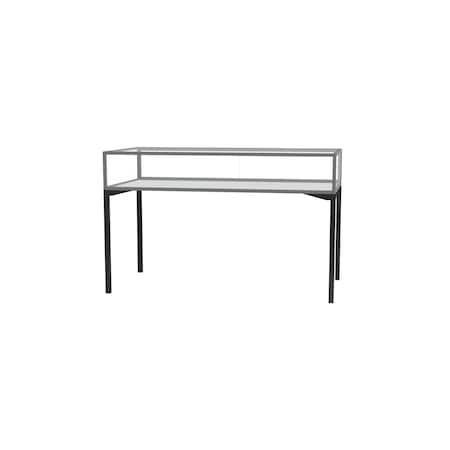 Ghent Table Top Display Case with Sliding Door 60x10x30, Satin 3160SD-SN-LB