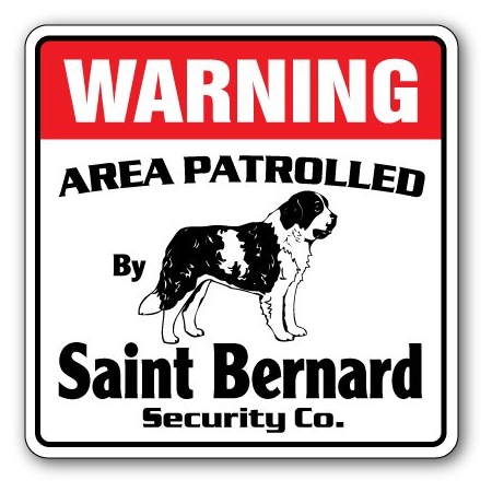 Signmission Saint Bernard, 10 Inch X 10 Inch, Decal D-10-WD-SAINT BERNARD