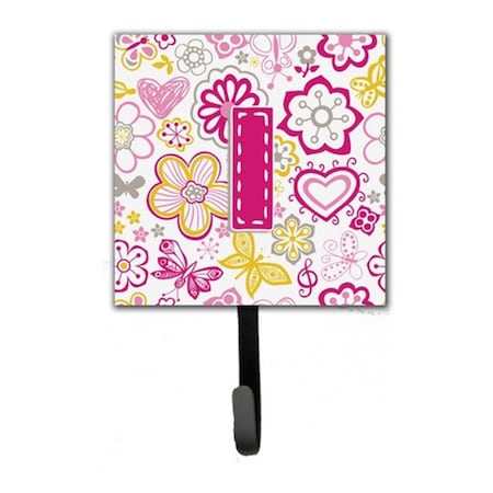 Carolines Treasures Letter I Flowers And Butterflies Pink Leash and Key Holder CJ2005-ISH4