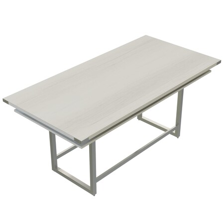 Mirella Conference Table, Steel Frame, Silver MRCH8WAH