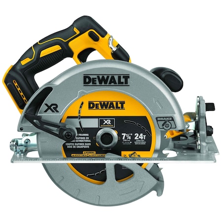 Dewalt CORDLESS CIRCULAR SAW WITH ELECTRICAL BRAKE, 7 .25 BLADE, 5/8 IN ARBOR/SHANK, 20 DCS570B
