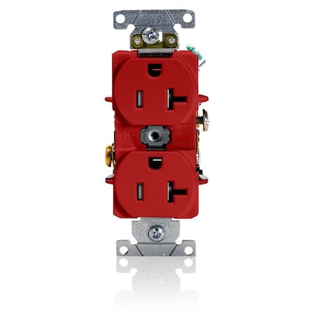 Leviton Dup Rec 20A 125V TR Red T5362-R