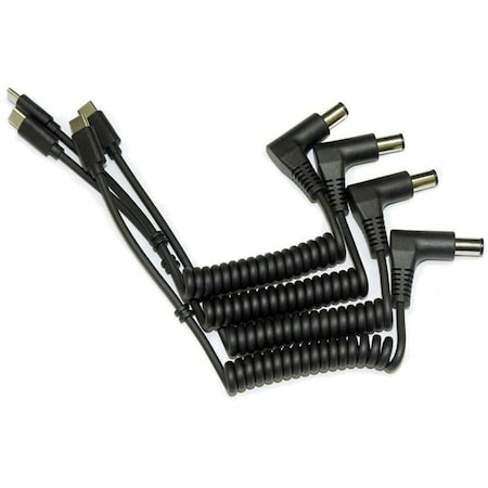 Jar Systems DELL COILED EMULATOR CHARGING CABLES - 4-PACK OF USB-C MALE TO 7.40 X 5.08 MM MA, 4PK CODL-C11