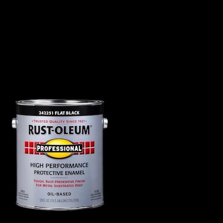 Rust-Oleum Professional High Performance Indoor and Outdoor Flat Black Protective Paint 1 gal 242251-2