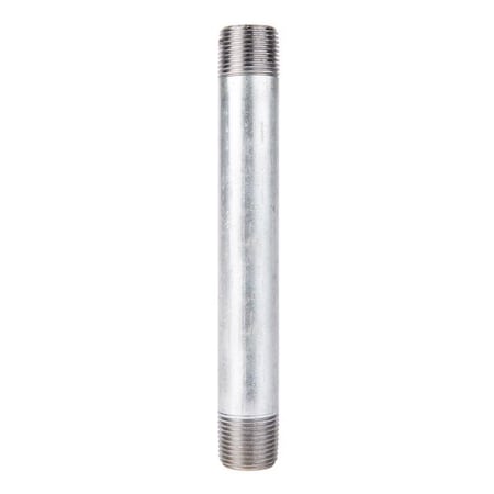 Stz Industries 1/2 in. MIP each X 1/2 in. D MIP Galvanized Steel 6 in. L Nipple 301UP12X6