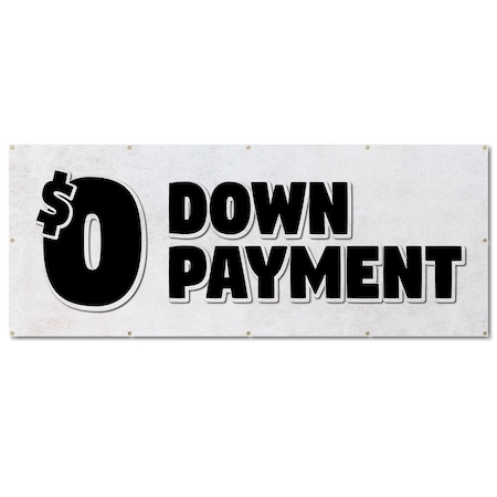Signmission $0 Down Payment, 48 Inch, Banner B-120-30332