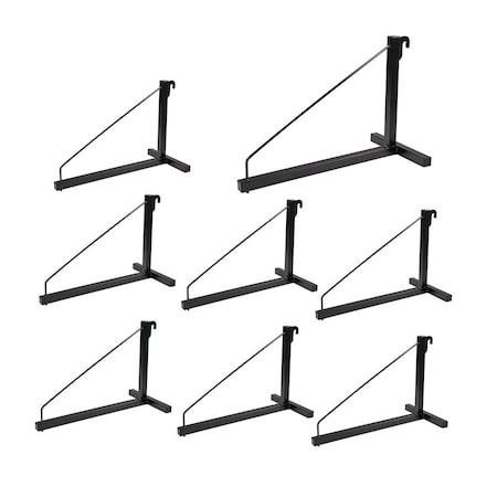 Mytee Products Mytee Products1 Tier Shipping Container Shelving Bracket with Hooks - 16inx18in, 550 lbs WLL, 8PK CNT-SHELF1x8