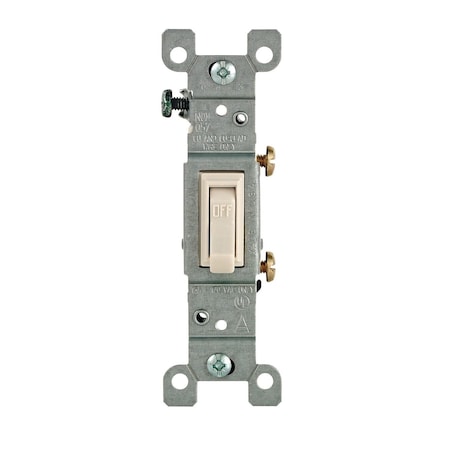 Leviton Toggle Switch, 15 Amp, 120 Volt, Light Almond 1451-2T