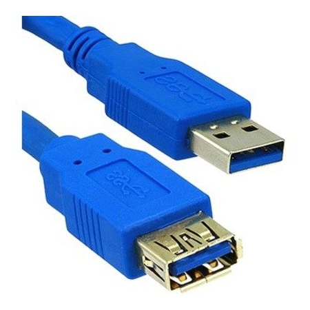 Cable Wholesale USB 3.0 Extension Cable, Blue, Type A Male / Type A Female, 10 foot 10U3-02110E