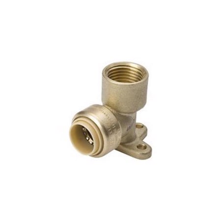 B&K Proline Push to Connect 1/2 in. PTC X 1/2 in. D FPT Brass 90 Degree Drop Ear Elbow 6631-103