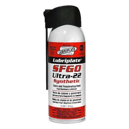 Lubriplate Hydraulic Oil, 11 oz, Aerosol Spray Can, Synthetic Base, 430 Degrees F Max Op Temp, White L0931-063