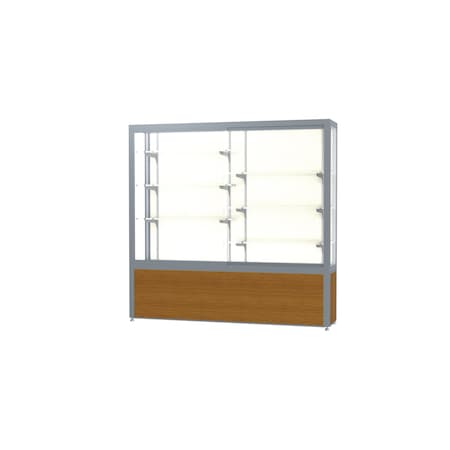 Ghent Display Case 72x66x16, Plaque, Satin 10406PB-SN-K