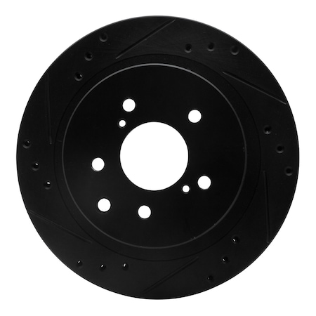 Dynamic Friction Co DFC Brake Rotor - Drilled and Slotted - Black 633-67034L