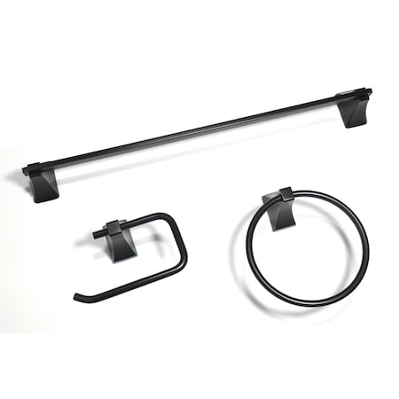 Paradise Bathworks Shangri-La 3 pc Bath Set - Matte Black 64820