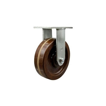 Service Caster 12 Inch Extra Heavy Duty High Temp Phenolic Wheel Rigid Top Plate Caster SCC SCC-KP92R1230-PHRHT