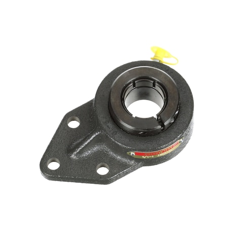 Sealmaster Mounted Cast Iron Three Bolt Flange Bracket Ball Bearing - 52100 Bearing Steel, Black Oxided FB-20RT