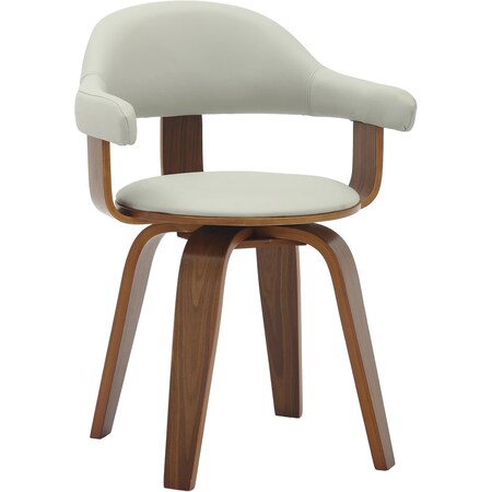 Leisuremod Modern Wooden Dining Chair, Walnut Color Frame in Grey, Brivo Collection BC22GR