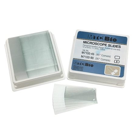Mtc Bio Microslides, positive, 45 degrees, 72PK M7100-45