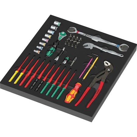 Wera 9753 Foam insert Kraftform Kompakt maintenance set 1, 45 pieces 5150153001