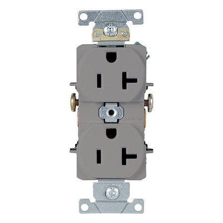 Leviton Duplex Receptacle/Oultet, 20 Amp 5342-GY