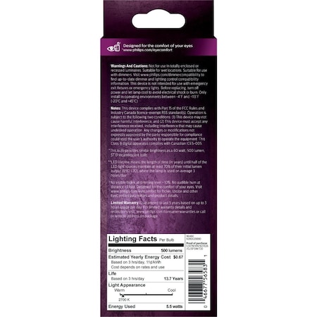 Signify 60W Equivalent Soft White ST19 Medium Dimmable Vintage LED Decorative Light Bulb 565838