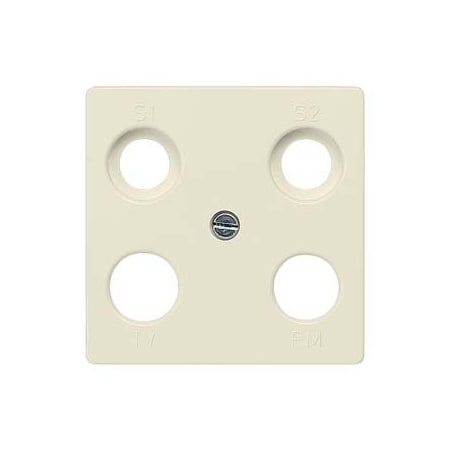 Siemens DELTA i-system electrical white antenna cover plate 55x 55mm for RF/TV/2xSAT 5TG2595