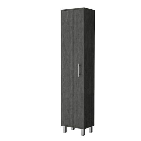 Homeroots 71in Gray Wood Accent Cabinet With Single Door 552288