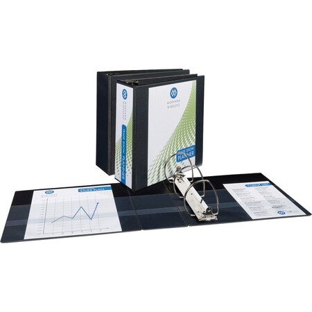 Avery reg Durable View Binders EZD Rings, Black, 3PK AVE09800BD