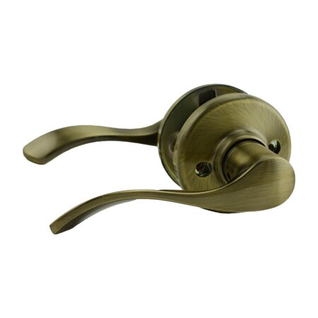 Kwikset Balboa Lever Passage Door Lock with 6AL Latch and RCS Strike Antique Brass Finish 200BL-5
