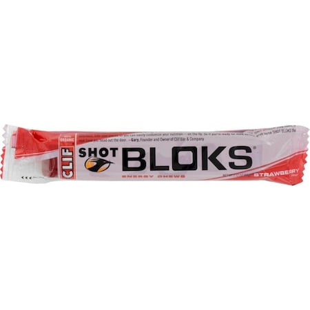 Clif Bar 2.1 oz Organic Strawberry Shot Bloks - Case of 18, 18PK HG0727289