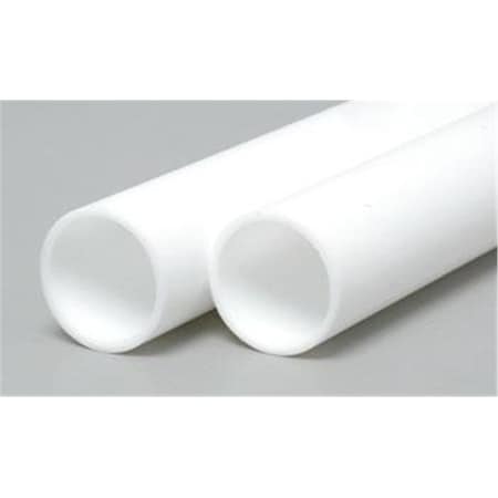 Evergreen 0.50 in. Styrene Tubing Railroad Scratch Building Supply. White EVG236