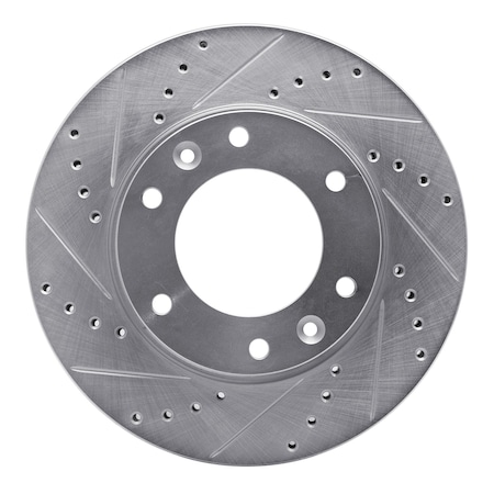 Dynamic Friction Co DFC Brake Rotor - Drilled and Slotted - Silver 631-21023L