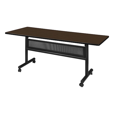 Regency Kobe Flip-Top Training Nesting Table W/ Modesty Panel, 60 in W, 30 in L, Neo Walnut MKFTM6030NW