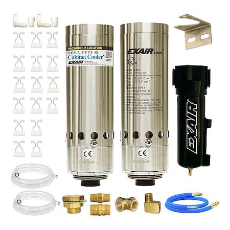 Exair Dual, NEMA 4X, Cabinet Cooler System HZ4750SS